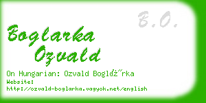 boglarka ozvald business card